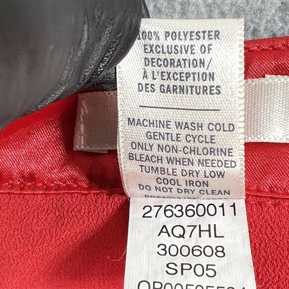 Old Navy Tiny Fit Womens 2X Red Silky Tiered Ruffle Camisole Satin Beachy Top - Picture 11 of 12